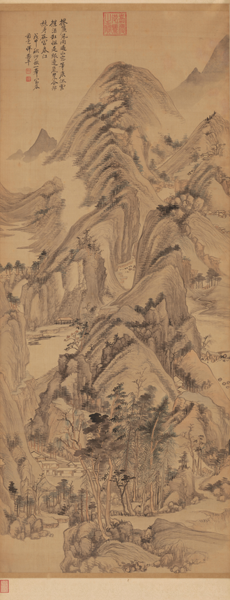 恽寿平富春山图轴