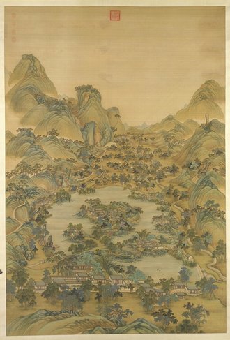 冷枚避暑山庄图轴