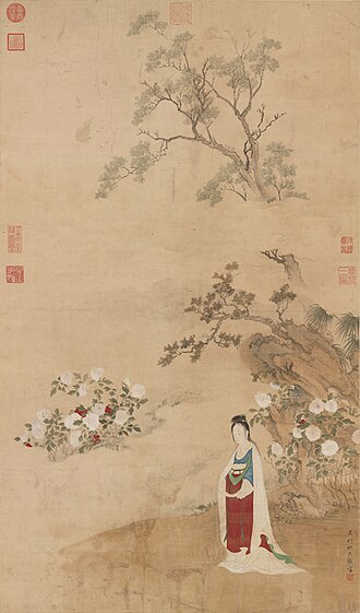 明仇氏杜陵內史畫唐人詩意　軸