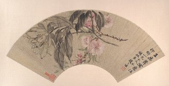 赵之谦《牡丹图》轴