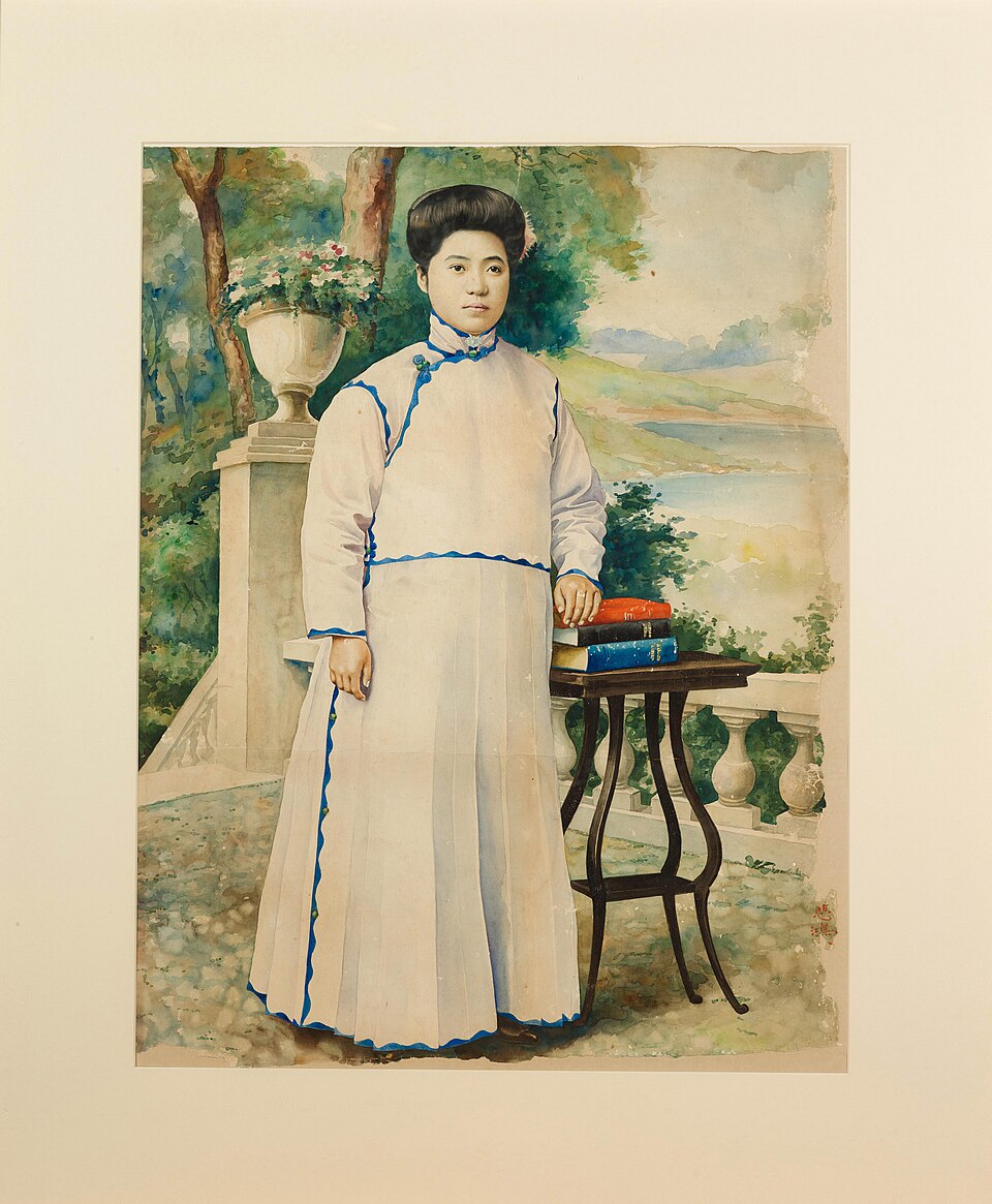 现 徐悲鸿 画康有为夫人像