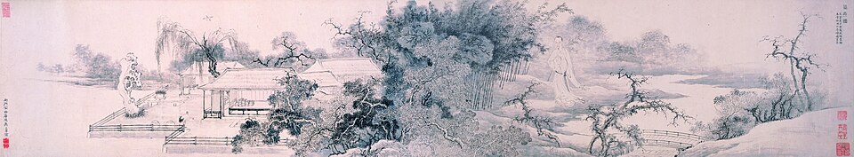 清  禹之鼎  西斋行乐图卷