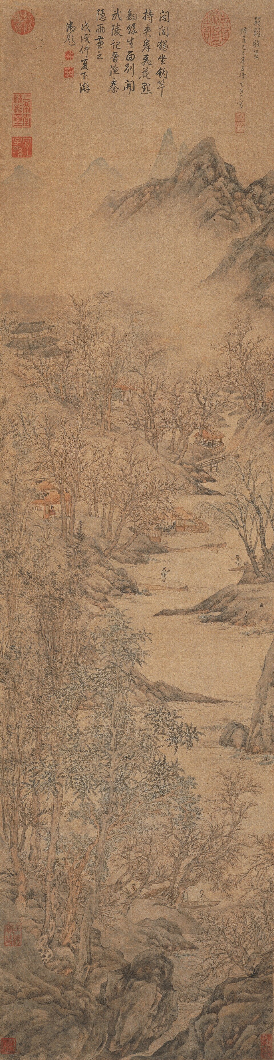 明  文伯仁  花谿渔隐图轴