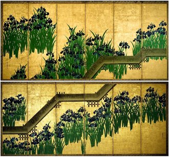 八橋図屏風