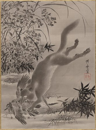 Fox Catching Bird