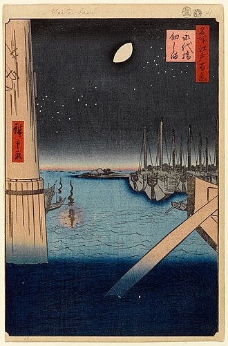 名所江戸百景 永代橋佃しま