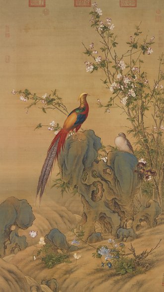 清郎世寧畫錦春圖　軸