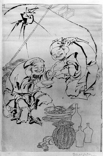 Ebisu and Daikoku Celebrating the New Year Festival