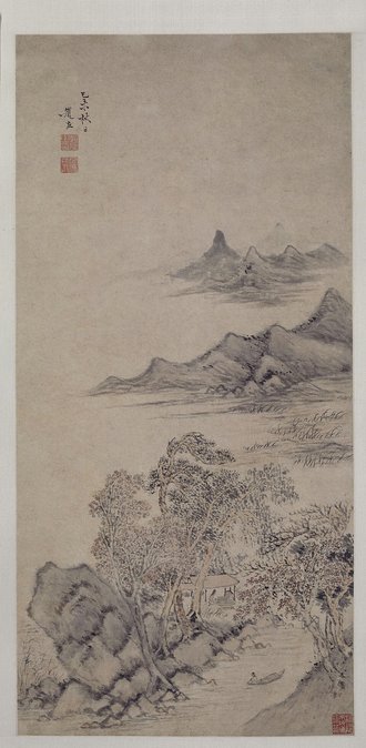 赵左山水图轴（秋林图）