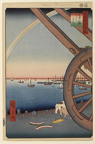 名所江戸百景 高輪うしまち