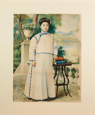 现 徐悲鸿 画康有为夫人像
