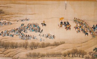The Kangxi Emperor's Southern Inspection Tour, Scroll Four: Shandong-Jiangsu Border to Confluence of the Yellow and Huai Rivers