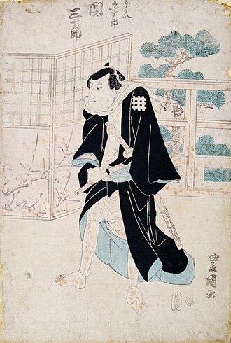 An Actor Holding Two Swords by Toyokuni Ii - Utagawa Toyokuni II