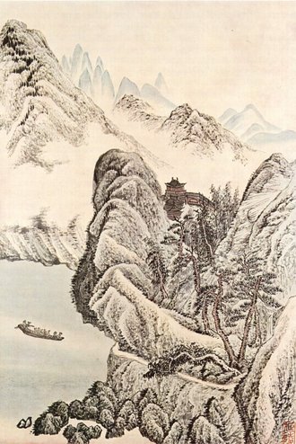 清吳歷橅宋元人山水　冊　仿關仝山水