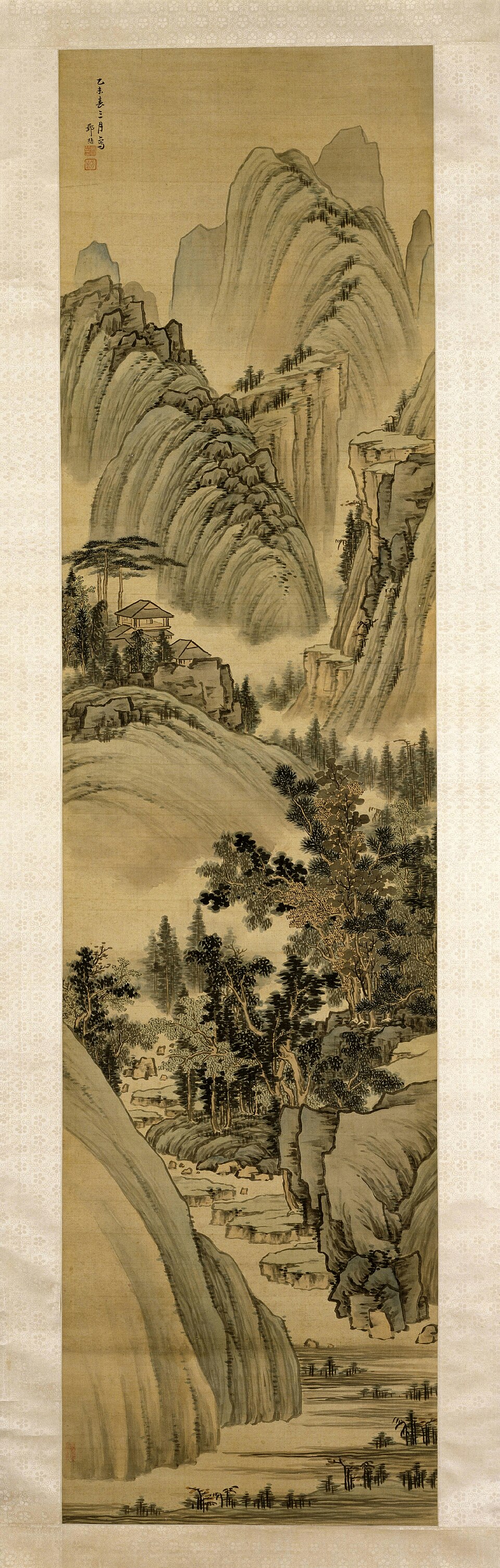 邹喆山水图轴