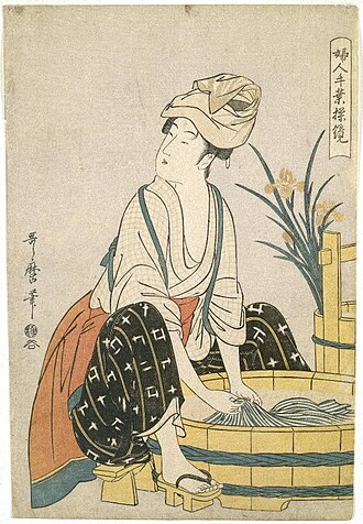 婦人手業操鏡 洗濯