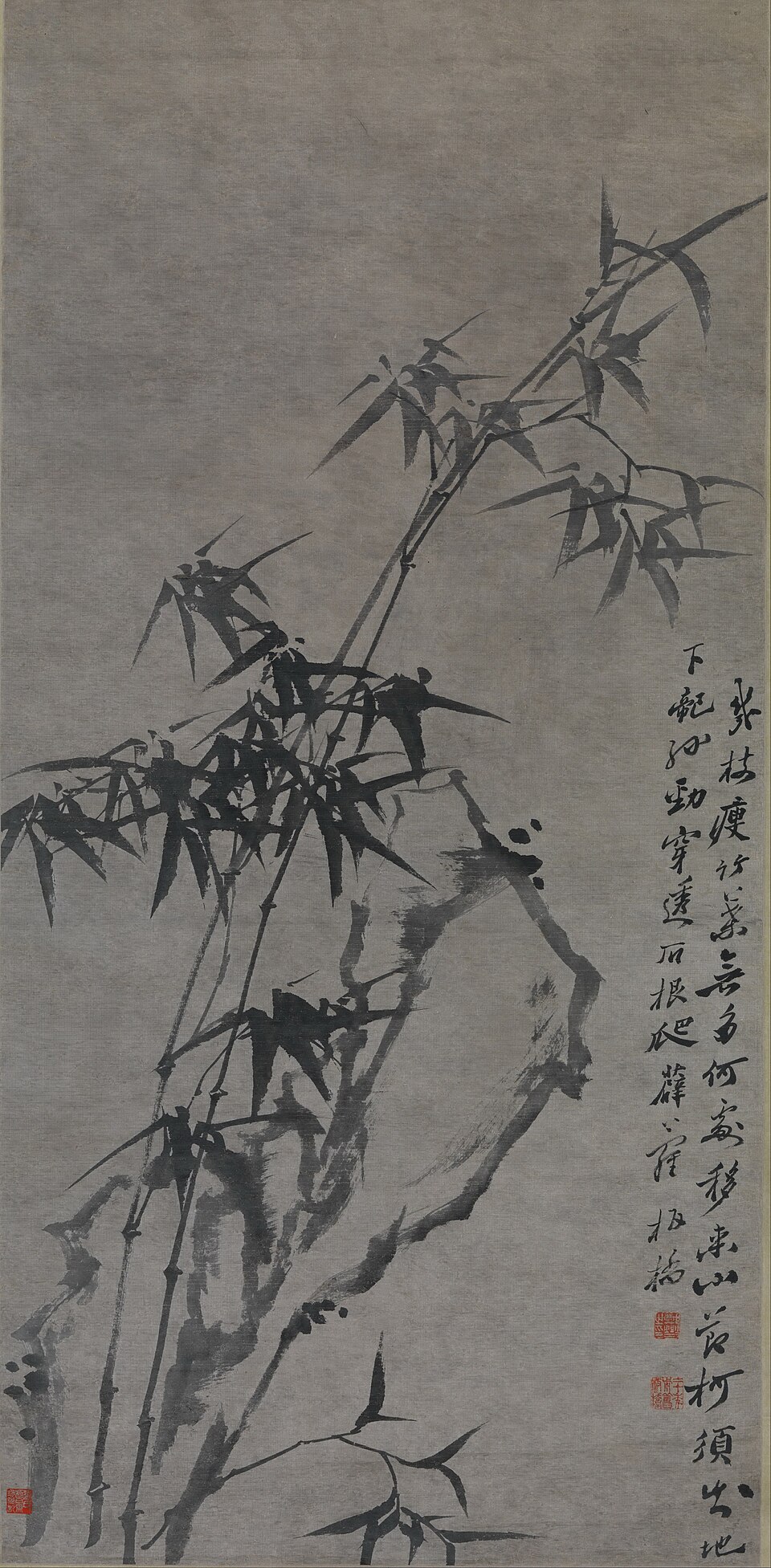 Bamboo and rock