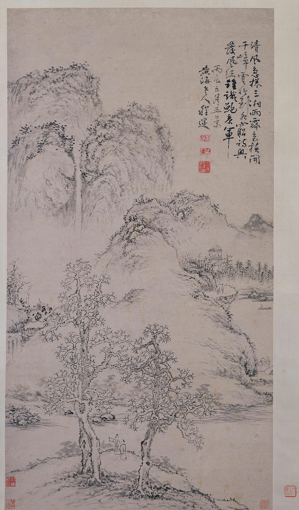 程邃山水图轴