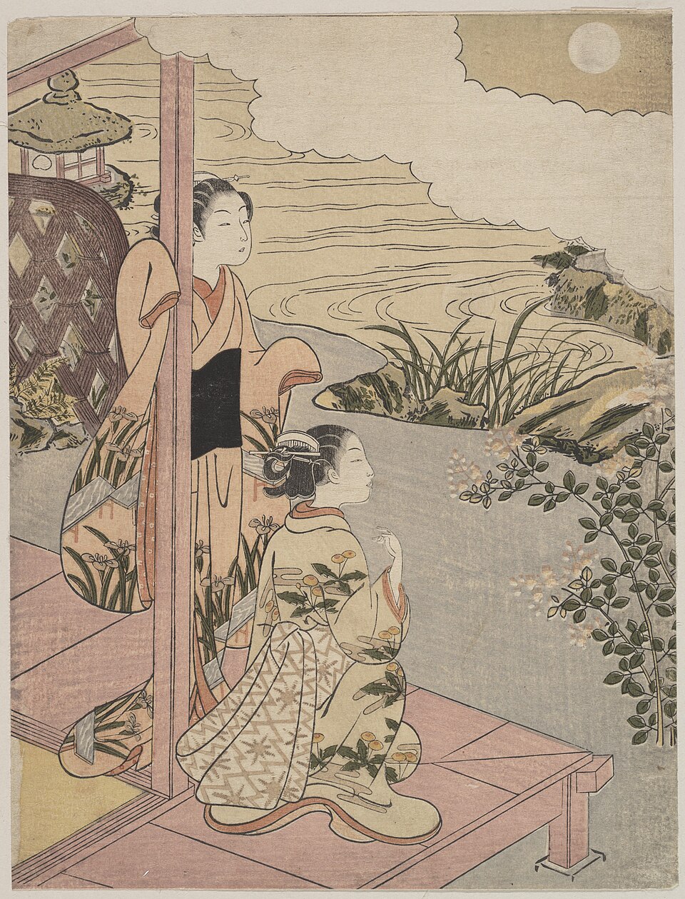 月見る二美人