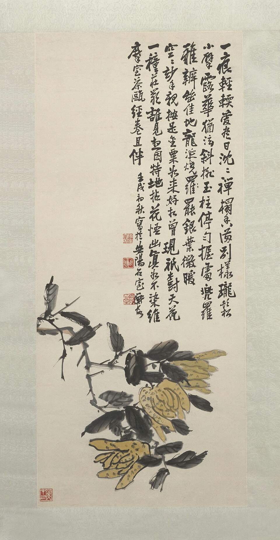 陈师曾佛手图轴
