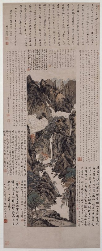 罗聘剑阁图轴