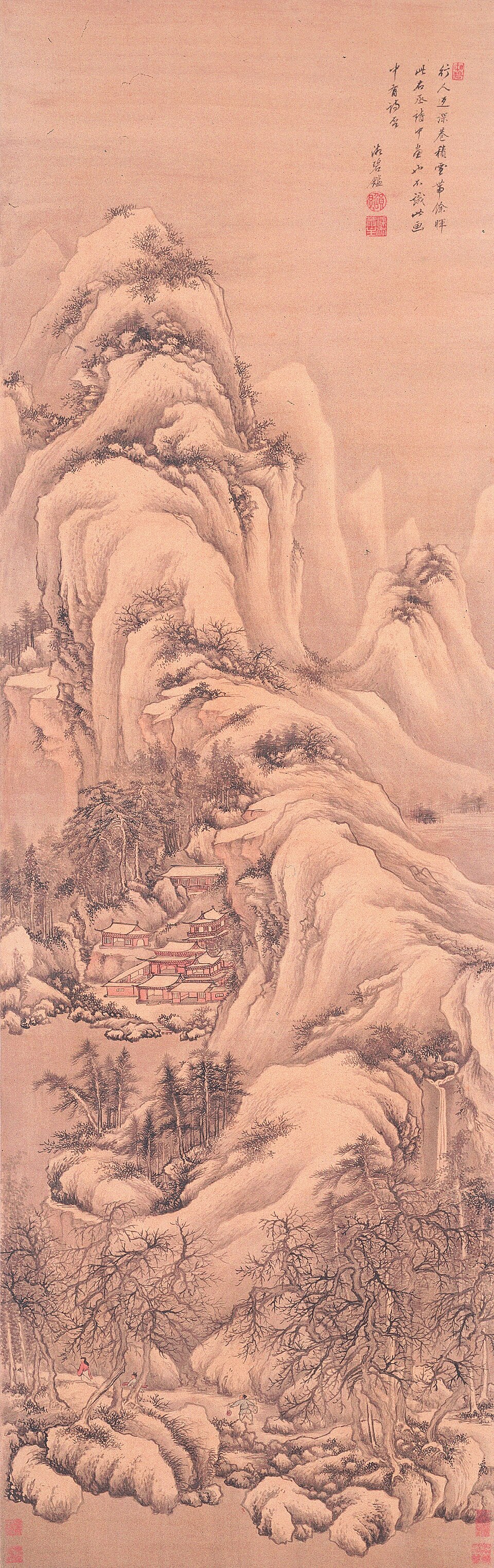 清  王鉴  仿古山水屏