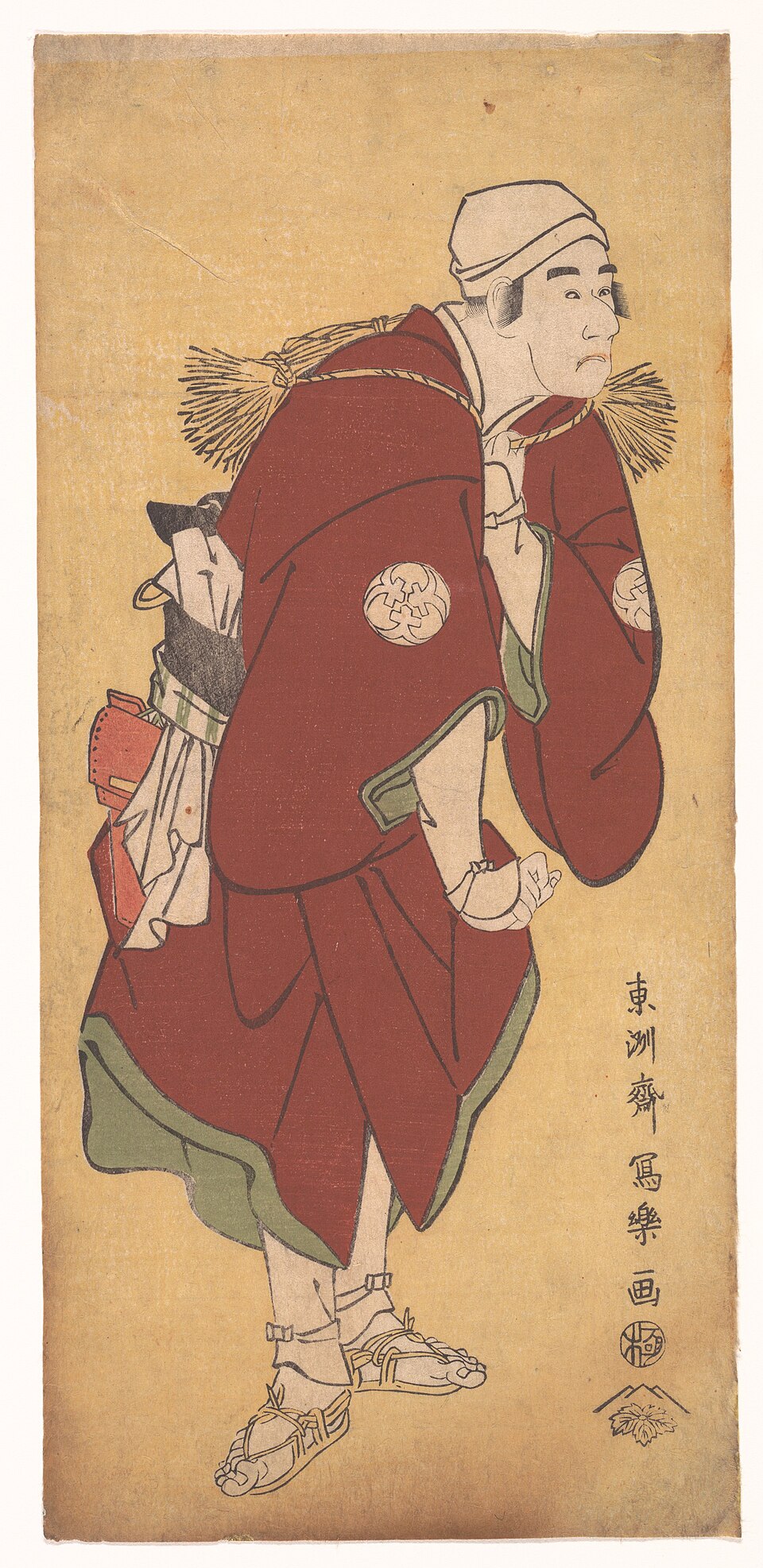二代目坂東三津五郎の百姓深草の次郎作