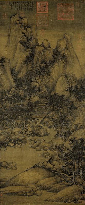 五代南唐巨然蕭翼賺蘭亭圖　軸