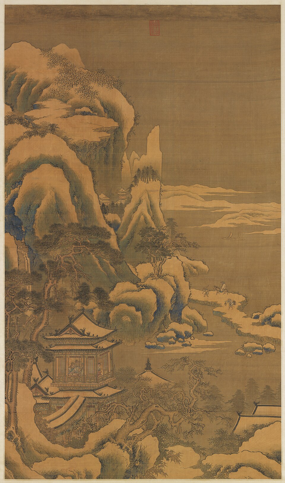 明王諤瑞雪凝冬　軸