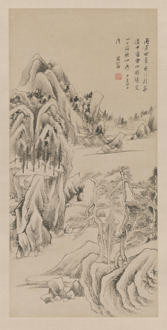 董其昌佘山游境图轴