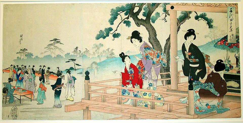 Celebrating the Birth of the Buddha in the Inner Palace of Edo Castle (from the series The Inner Palace of Chiyoda Castle)