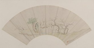 丁云鹏春游图扇页