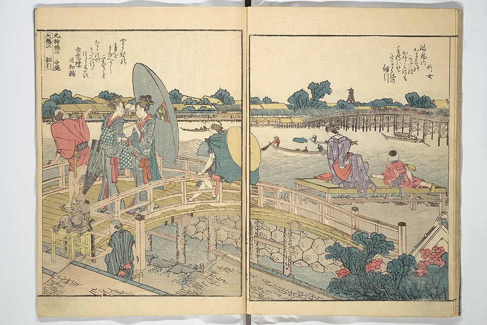 隅田川両岸一覧 上 大橋の網引