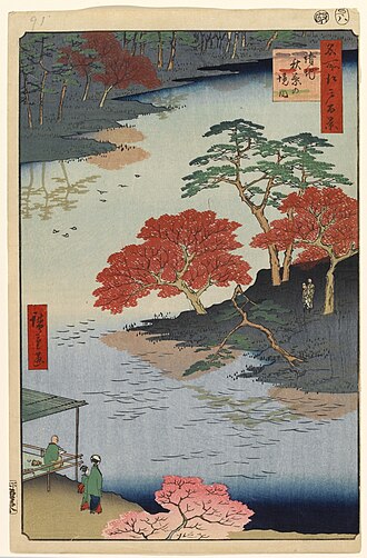名所江戸百景 請地秋葉の境内