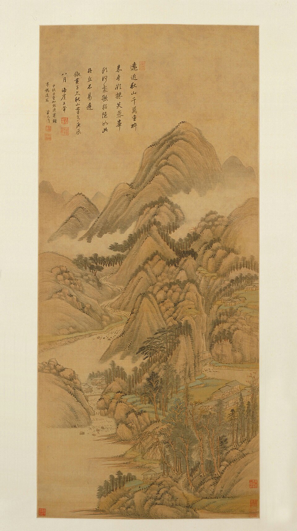 王翚秋山万重图轴