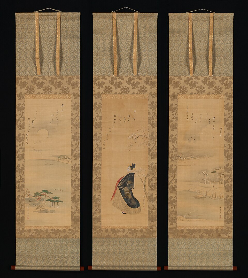 Snow, Moon, and Cherry Blossoms (Yoshiwara in Three Seasons)