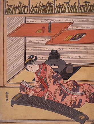 弾琴美人
