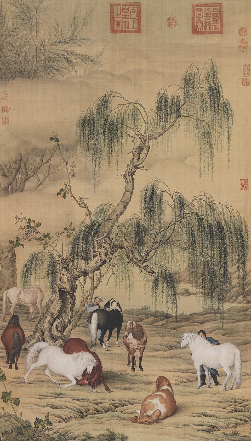 清郎世寧八駿圖　軸