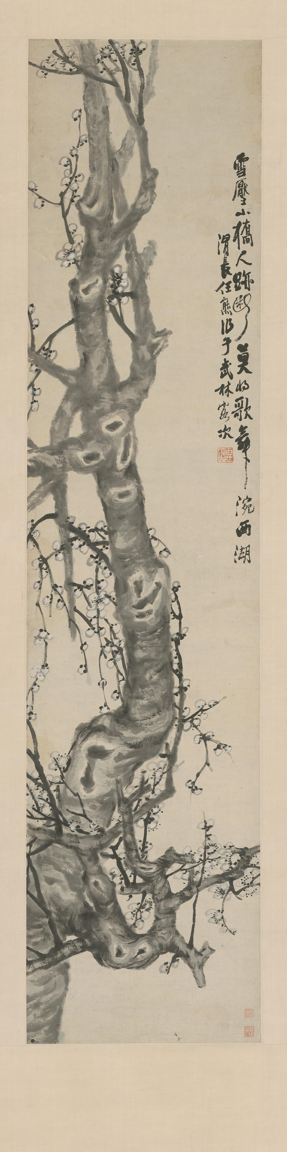 任熊梅花轴
