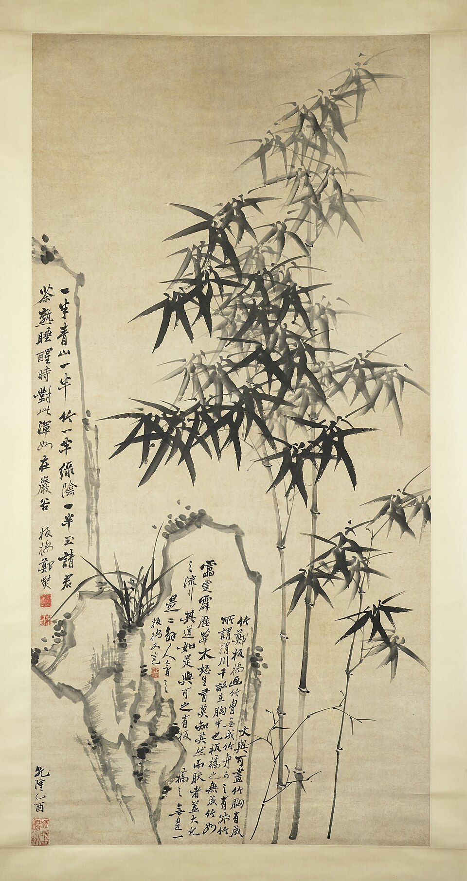 Bamboo, Orchids, and Rocks
