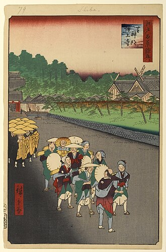 名所江戸百景 芝神明増上寺