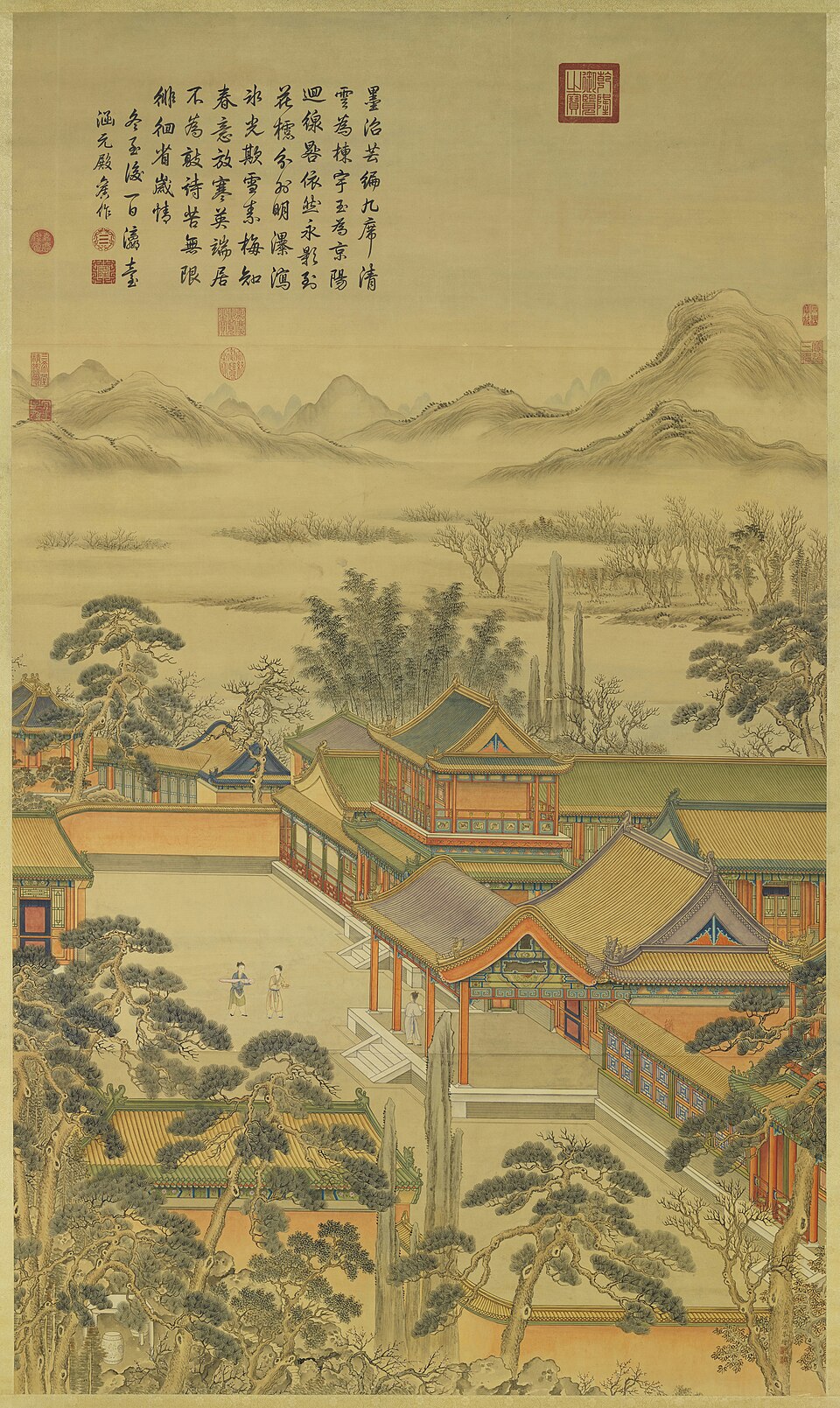 清沈源畫黃鐘暢月　軸