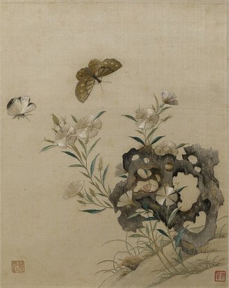 韩希孟顾绣花卉虫鱼册