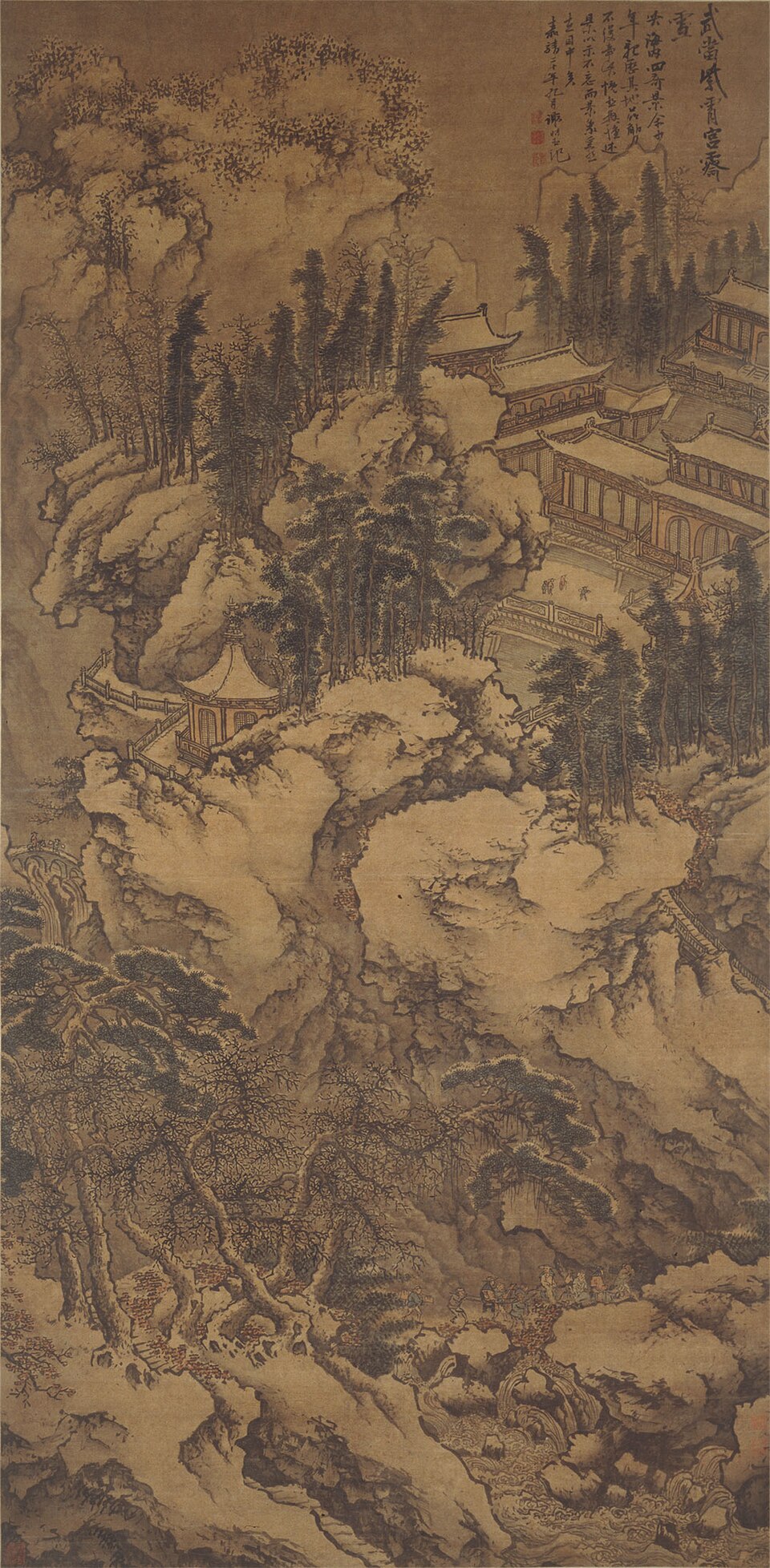 明 谢时臣 雪图轴