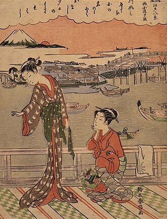 風流江戸八景・両国橋夕照