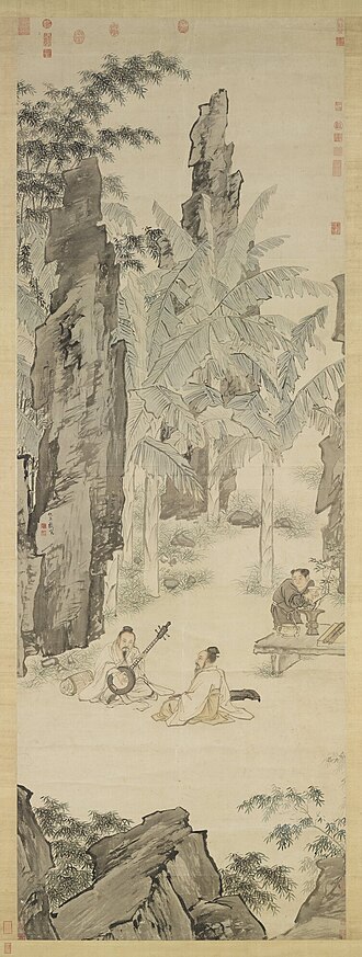 明仇英蕉陰結夏 軸