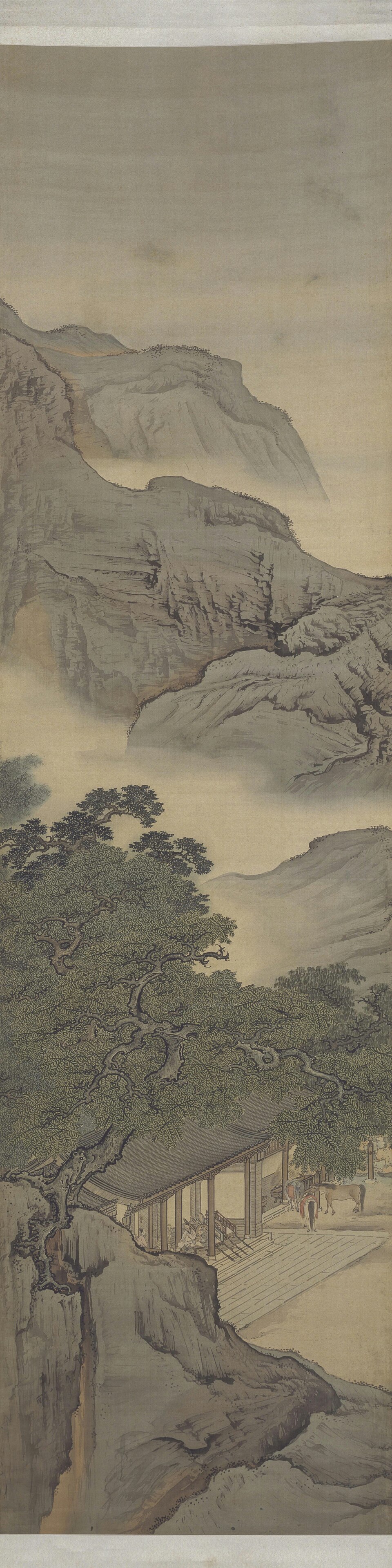 袁江竹苞松茂图屏
