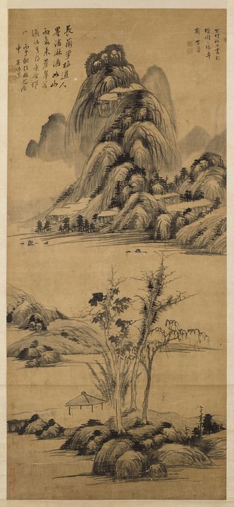李流芳檀园墨戏图轴