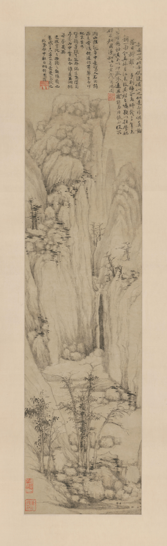沈周仿倪山水轴