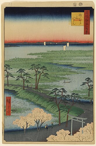 名所江戸百景 砂むら元八まん
